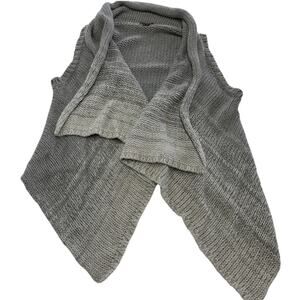 Theory Sweater Vest Womens Medium Gray Melinda B Paramour Cashmere Blend Drape